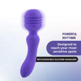 Xciter Purple 16.5 cm USB Rechargeable Massage Wand Electric Massager